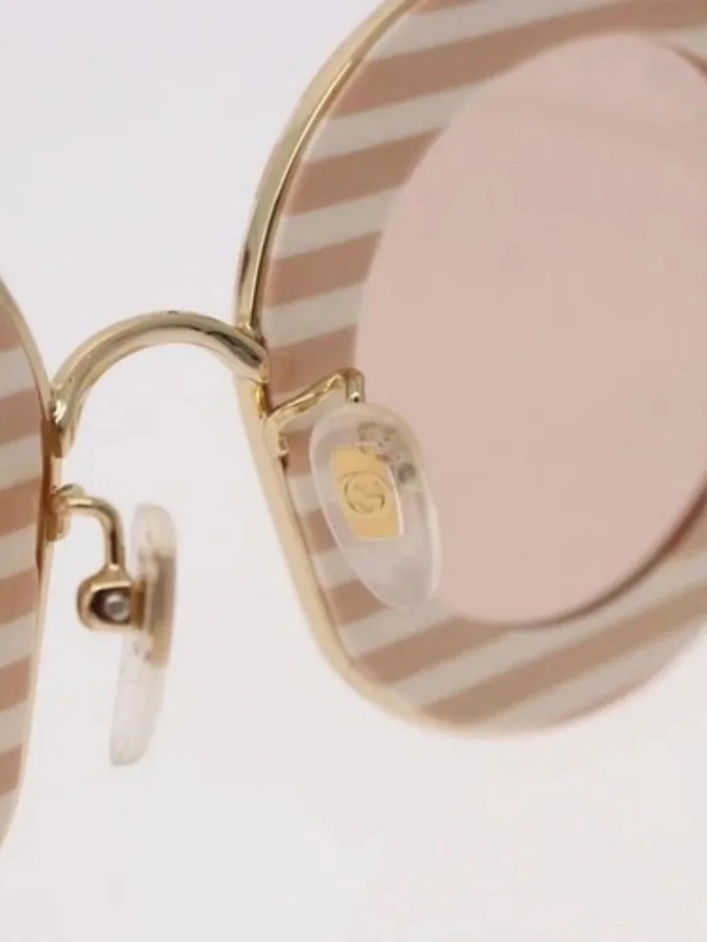 GUCCI Sunglasses metal Brown Auth 189575M